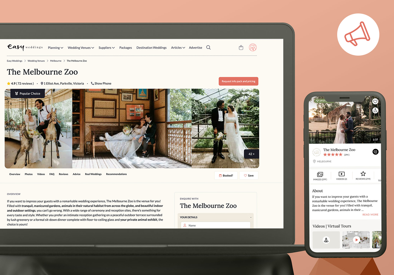 Unmatched exposure for your wedding business